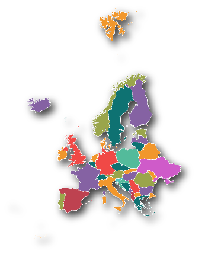 Mapa da Europa divisas geográficas